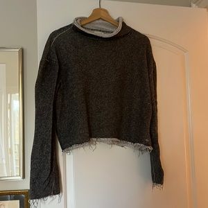 Rag & Bone Madeline Cotton Funnel Neck Pullover Sweatshirt Size Large